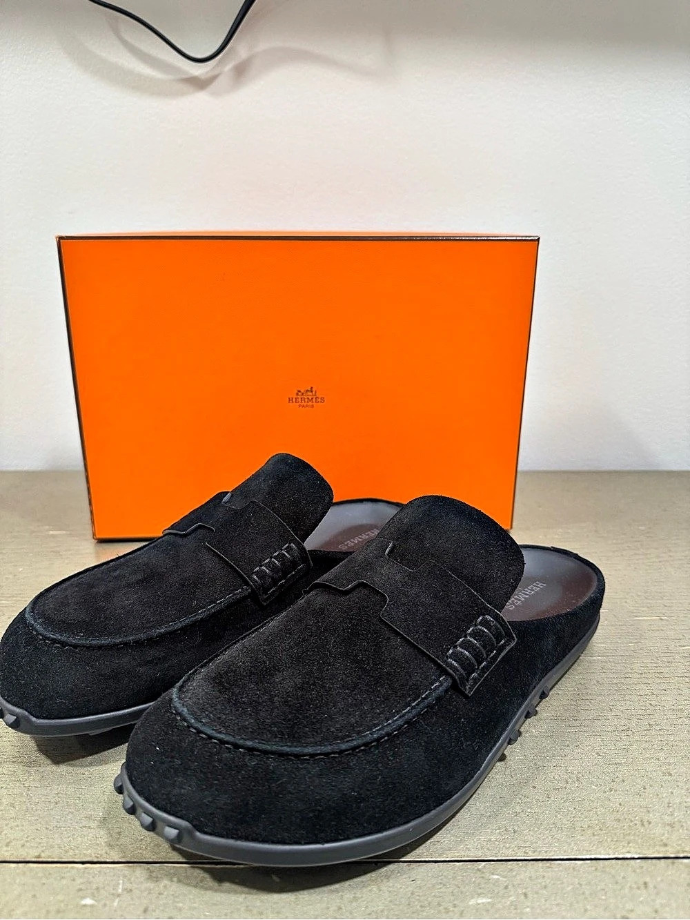 Hermès Mix Mule Black Suede Mules EU 39